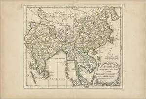 Antique Map of Asia attributed to Dussy, 1778