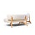 Mid 20th Century Vladimir Kagan Mid Century Tiger Maple Floating Curve Sofa For Sale - Image 5 of 10