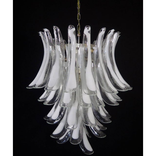 Italian Murano Glass Petal Chandeliers, Murano, Set of 2 For Sale - Image 6 of 11
