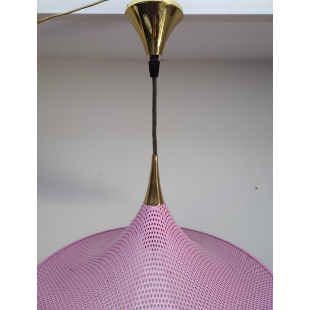Perforated Metal Hat Lamp attributed to Pilastro, 1950s For Sale - Image 9 of 15
