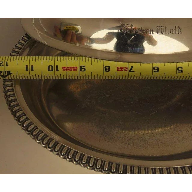 Elkington & Co Silver Plate Vegetable Entree Serving Piece from from Steam Paddle Boat c 1860 "Western World" -2 Pieces For Sale - Image 10 of 12