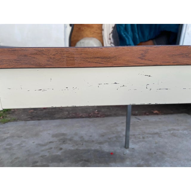 1980s Steelcase Vintage Metal Table For Sale - Image 9 of 10