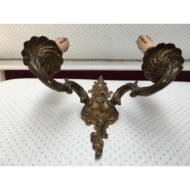 Rococo Style Wall Sconce, 1950s For Sale - Image 6 of 10