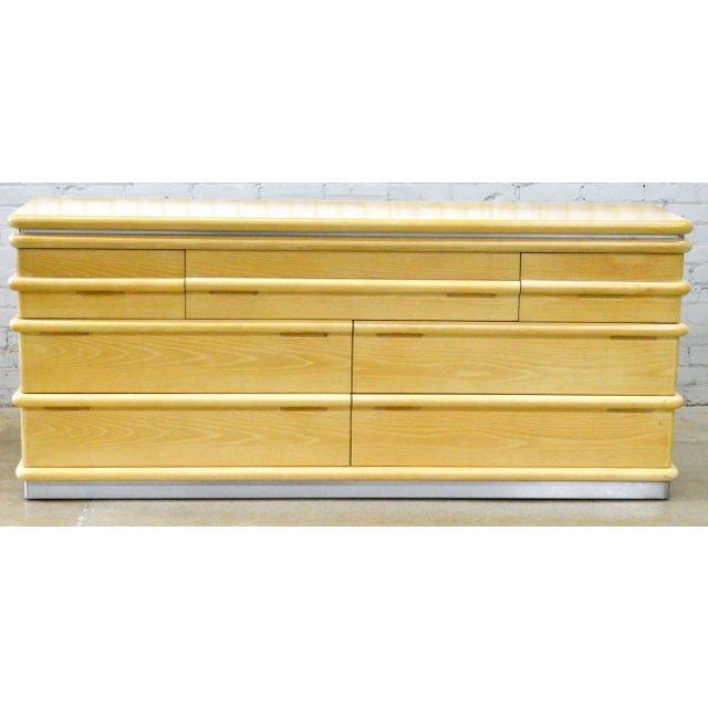 Jay Spectre Century Furniture Cerused Oak Dresser Chest of Drawers. Beautiful solid wood construction varnished low...