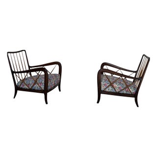Vintage Lounge Chairs by Paolo Buffa, 1940s, Set of 2 For Sale