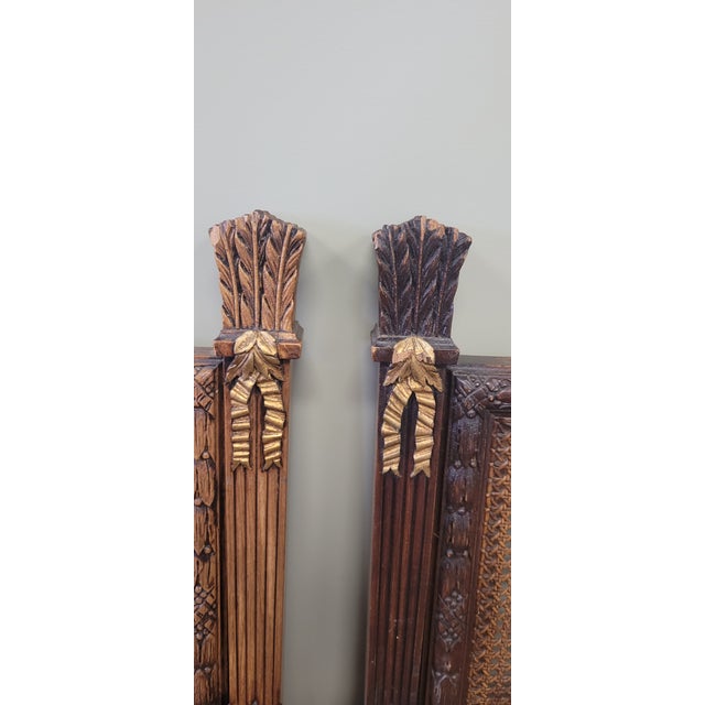 Late 19th Century Pair of French Cane Twin Headboards For Sale - Image 9 of 15