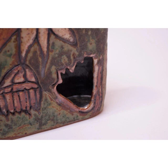 Ceramic 1974 Studio Stoneware Floral Vase by Pollack For Sale - Image 7 of 13