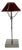 Rechargeable Steel Lamp with Leather Lampshade by Borges For Sale
