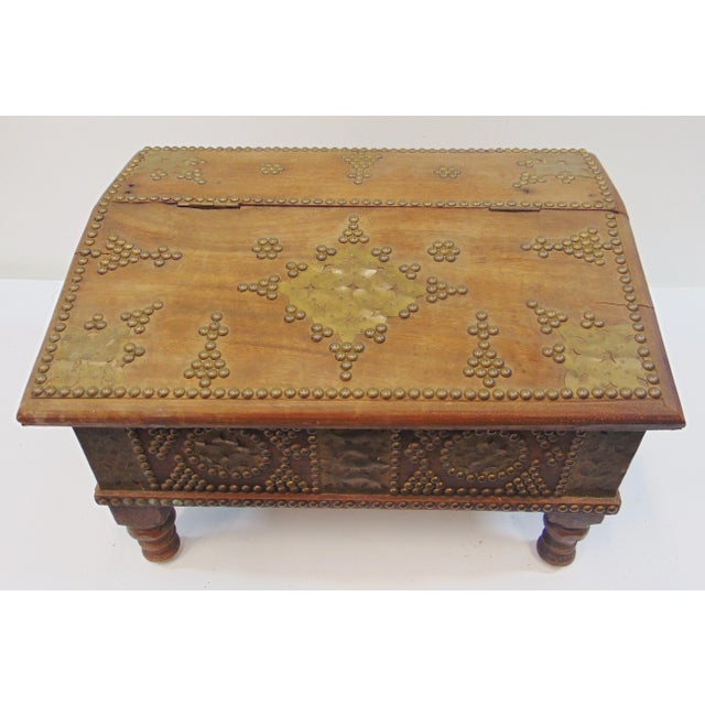 American 19th Century Sheraton Walnut Brass Mounted Bible Box For Sale - Image 3 of 6
