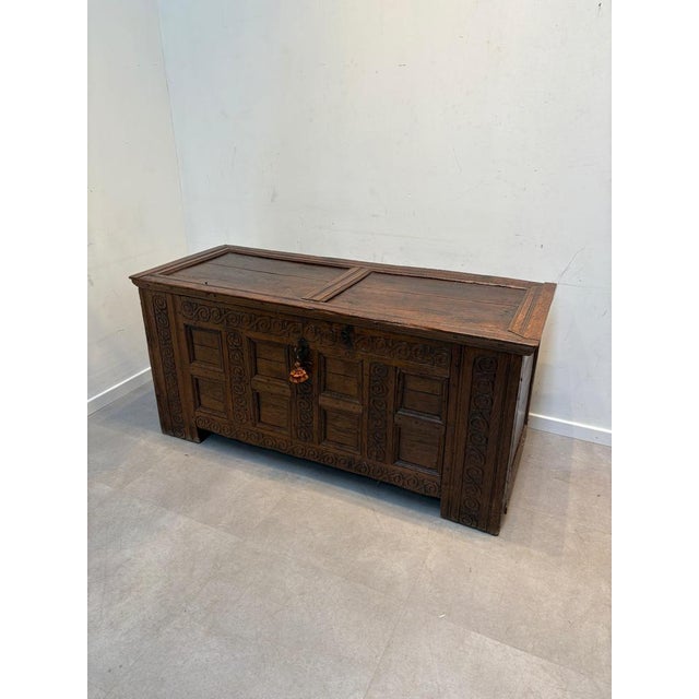 19th Century Oak Chest For Sale - Image 5 of 17