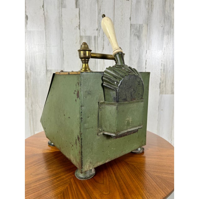 Early 20th Century Early 20th Century Tole Painted Coal Box For Sale - Image 5 of 13