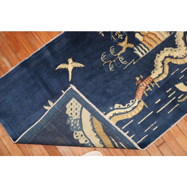 Early 21st Century Antique Chinese Pictorial Small Runner - 2'9" x 6' For Sale - Image 5 of 18