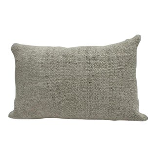 Turkish Hemp Pillow Cushion Natural Cream Pillow Cushion Cover 16" x 24" For Sale