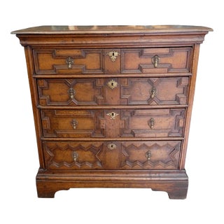 Antique 17th Century English Country Oak Chest of Drawers, 1630 For Sale