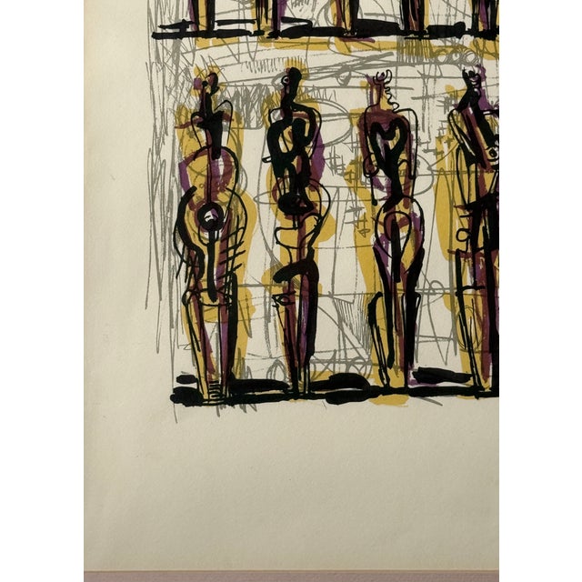 1950s Henry Moore (British 1898-1986) Thirteen Standing Figures Lithograph Print, 1958 For Sale - Image 5 of 11