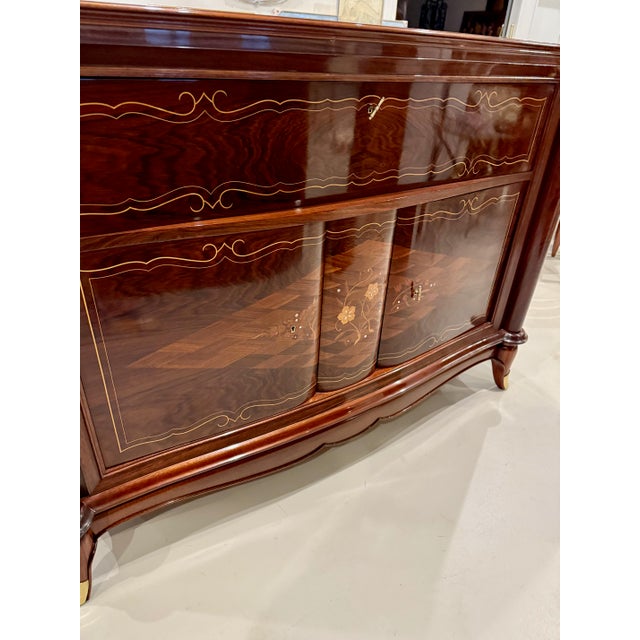 1920s French Art Deco Dry Bar by Jules Leleu For Sale - Image 5 of 13