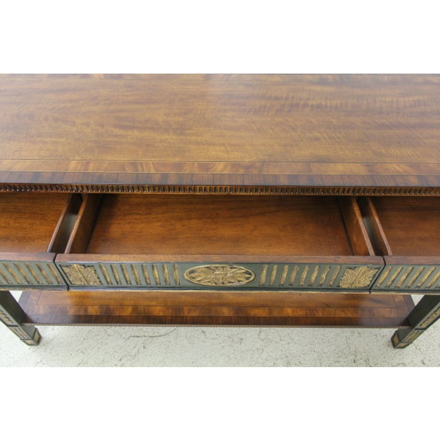 Theodore Alexander Theodore Alexander Neoclassical Paint Decorated Console Table For Sale - Image 4 of 13