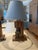 1960s California Modern Sculptural Wood Lamps With/Leonard R. Foss Shades Palm Springs - a Pair For Sale - Image 4 of 12