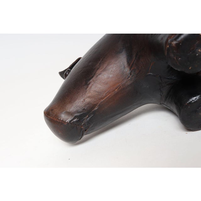 Petite Vintage Hand-Dyed Leather Pig After Dmitiri Omersa For Sale - Image 17 of 18