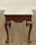 Wood Antique Mahogany Queen Anne Marble Top Mixing or Console Table For Sale - Image 7 of 13