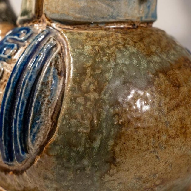 Vase in Stoneware Ceramic by Jules Guérin Bouffioulx, 1950s For Sale - Image 8 of 17