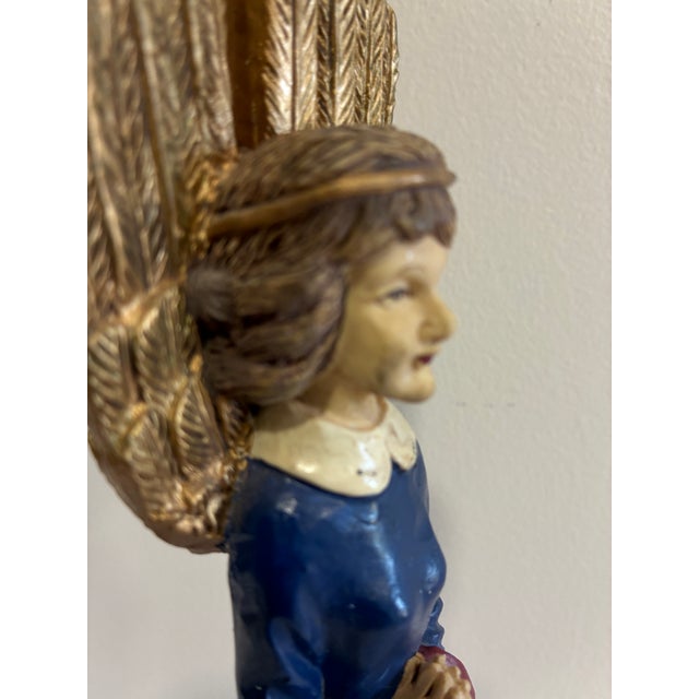 Vintage Blue Angel Figurine With Gold Wings For Sale In Oklahoma City - Image 6 of 11