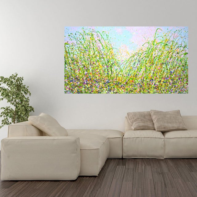Summer. Flower Field 2.Modern Original Hand Painting. For Sale - Image 11 of 12