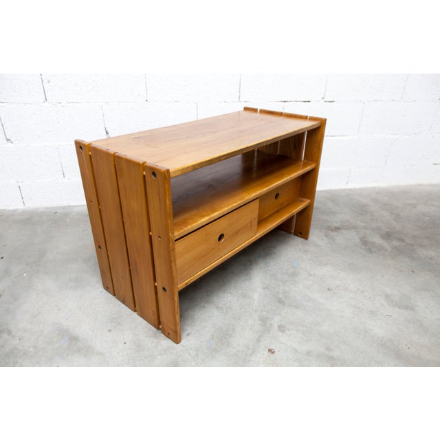 Low Elm Cabinet with Drawer from Maison Regain, 1960s For Sale - Image 18 of 18