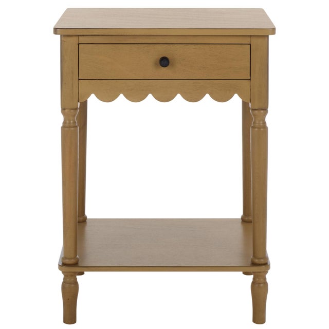 Heaven Scalloped 1 Top Drawer Accnt Table in Desert Brown For Sale - Image 10 of 10