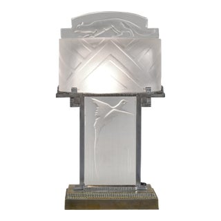 1920s French Art Deco Lamp by Muller Freres - France For Sale