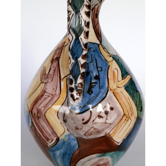 Vintage Modern Italian Art Ceramic Pottery Vase, 1960s For Sale - Image 5 of 8