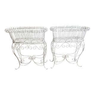 French Wrougt Iron Jardiniere. Pair For Sale