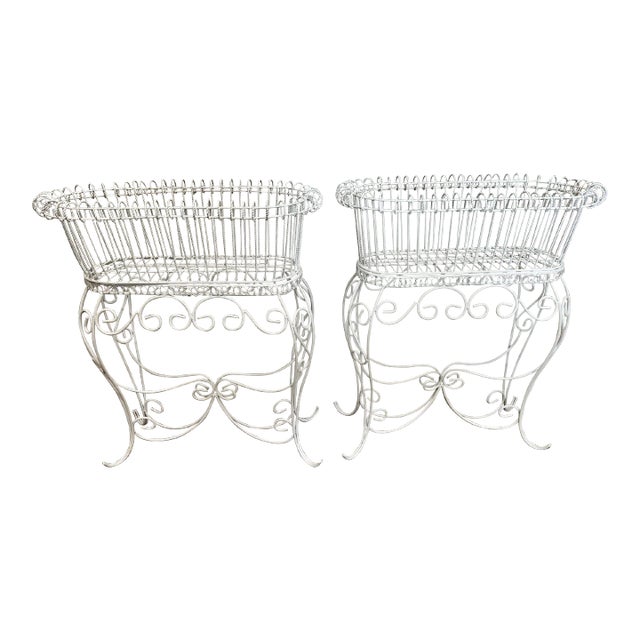 French Wrougt Iron Jardiniere. Pair For Sale