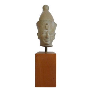 1960s Alva Studios Amenhotep Egyptian Head Sculpture For Sale