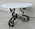 Metal French Art Nouveau Iron Coffee Table With Italian Carrara Marble Top, Late 19th C. For Sale - Image 7 of 18