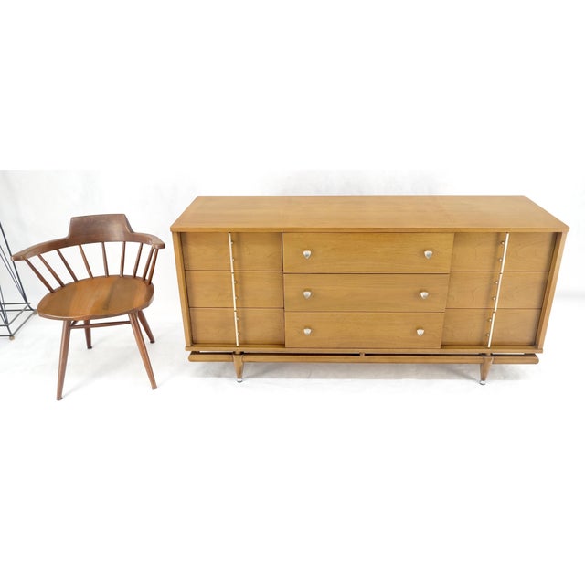 Kent Coffey Moderrn "Floating" 9 Drawers Pickled Mahogany Dresser Credenza MINT!