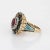 Early 20th Century Antique Edwardian Enamel Ring Vintage 14k Yellow Gold Seed Pearls size 3 For Sale - Image 4 of 7