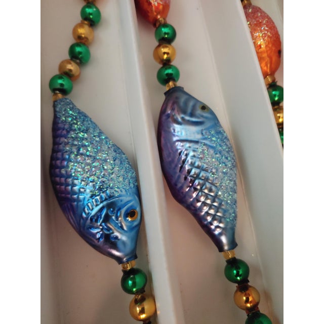 Contemporary Vintage Christopher Radko Glass Ornament Garlands, 3 Boxed Sets For Sale - Image 3 of 9