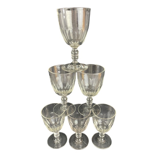 Baccarat Médicis Glasses, Late 19th Century, Set of 6 For Sale