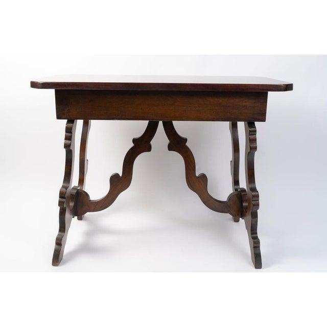 Wood Desk Table with One Drawer For Sale - Image 7 of 8