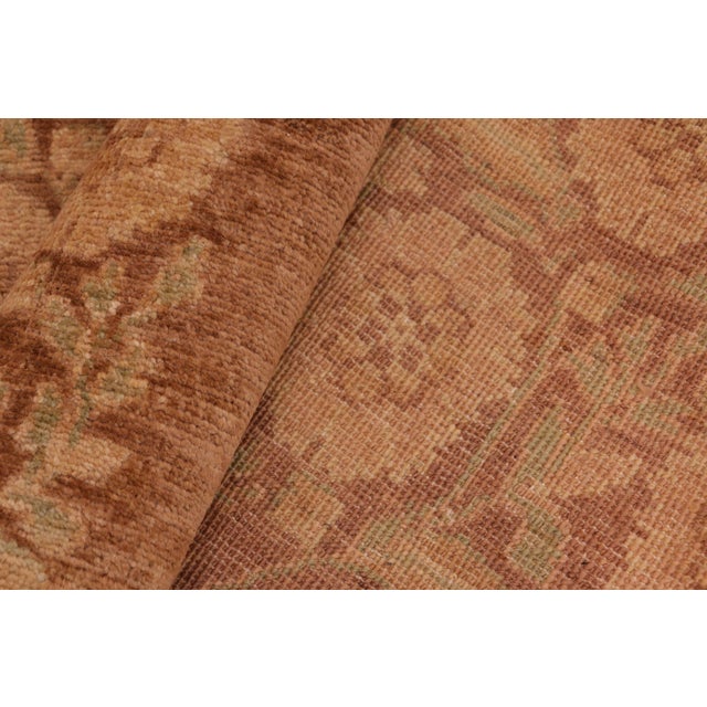 Brown Oriental Ziegler Aaron Brown Tan Hand-Knotted Wool Rug - 6'0'' X 8'1'' For Sale - Image 8 of 8