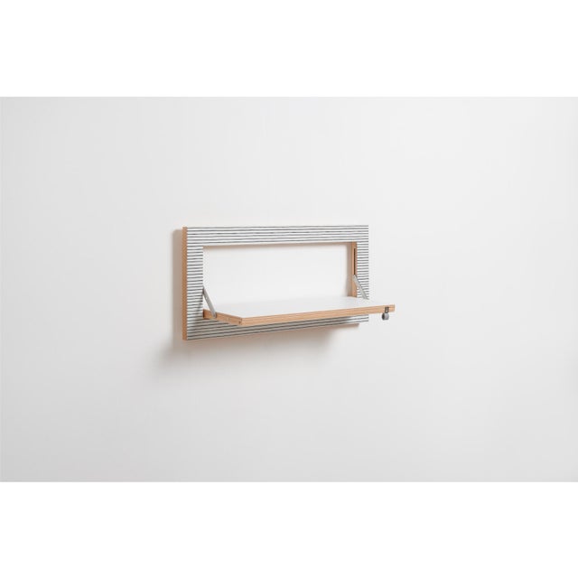 60×27-1 Fläpps Shelf with Watercolor Stripes by Kind of Style for Ambivalenz For Sale - Image 4 of 5