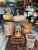 1970s Vintage Hand Woven Wicker Basket With Brown Handle For Sale - Image 5 of 10