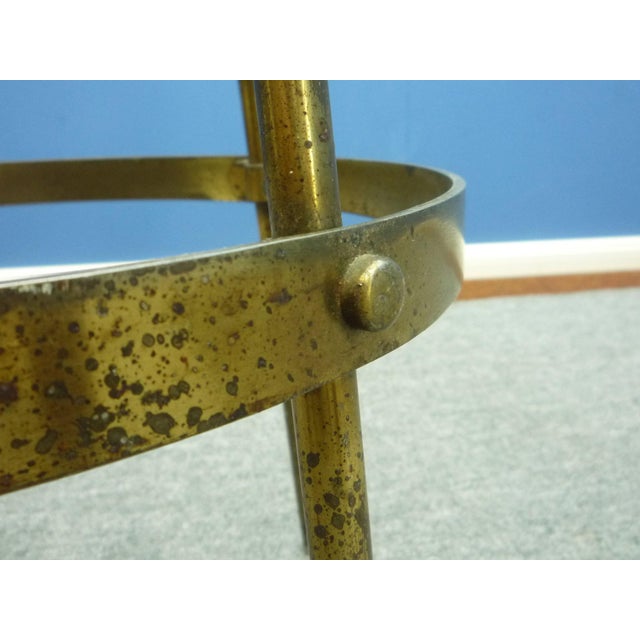 Mid-Century Leather and Steel Bar Stools, 1950s, Set of 4 For Sale - Image 14 of 16