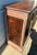 Wood Vintage Classical Style Two Door Leather and Walnut Cabinet For Sale - Image 7 of 11