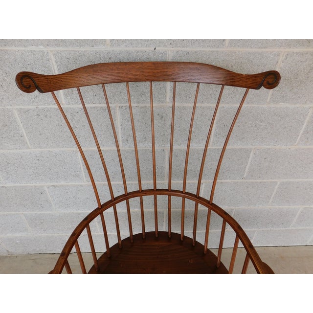 Custom Hand Made Pennsylvania Comb Back Swivel Windsor Armchair For Sale - Image 18 of 18