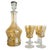 Antique Art Deco Bohemian Amber Glass Decanter Set, 1920s, Set of 7 For Sale - Image 13 of 13