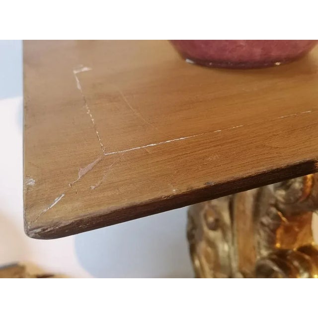 Large Baroque Giltwood Wall Brackets Shelf, Set of 2 For Sale - Image 6 of 8