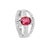 Early 21st Century 1.46 Carat Ruby Diamond Platinum Band Ring Size 7 For Sale - Image 5 of 5