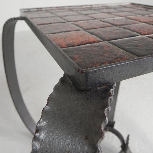 Brutalist Coffee Table with 36 Tiles, 1950s For Sale - Image 15 of 17
